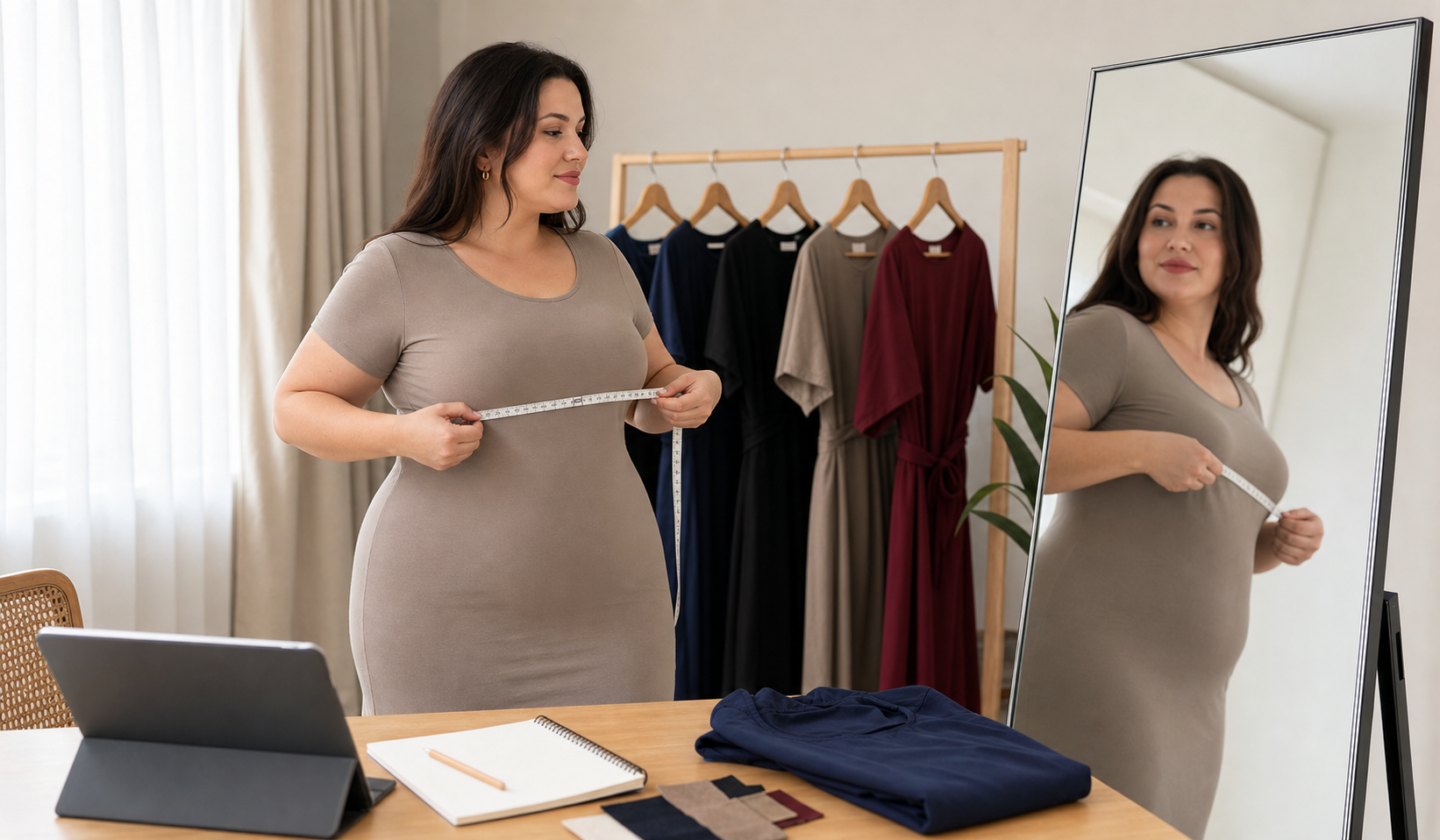 So nehmen Sie Ihre Maße für ein Plus-Size-Kleid online