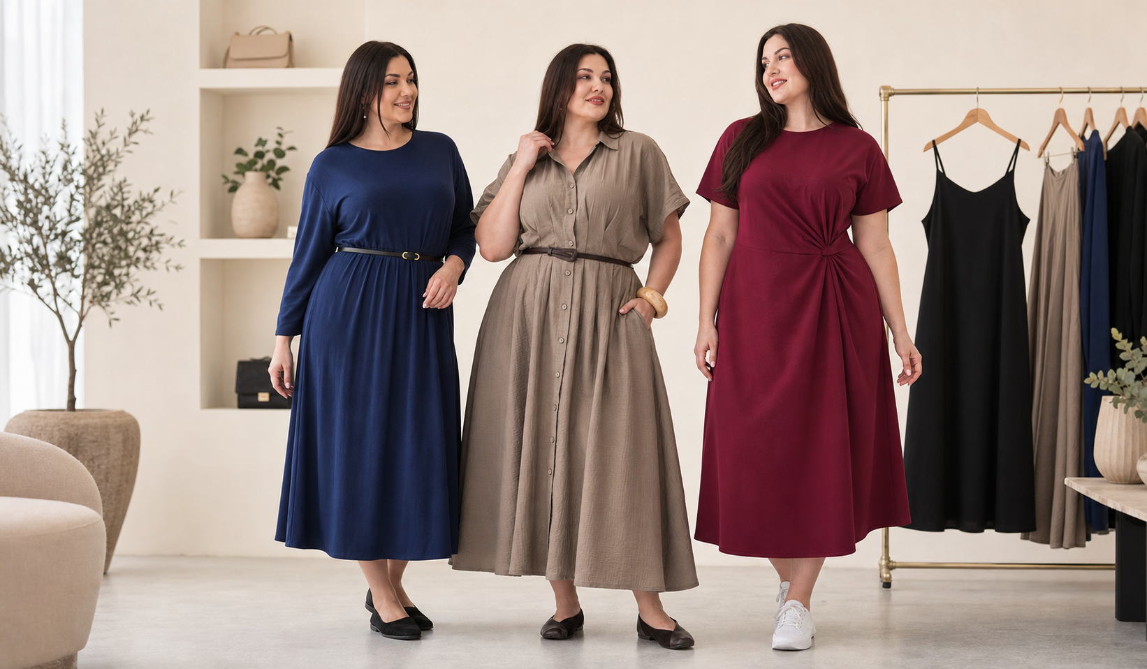 Plus-Size-Kleidersilhouetten für verschiedene Figurtypen