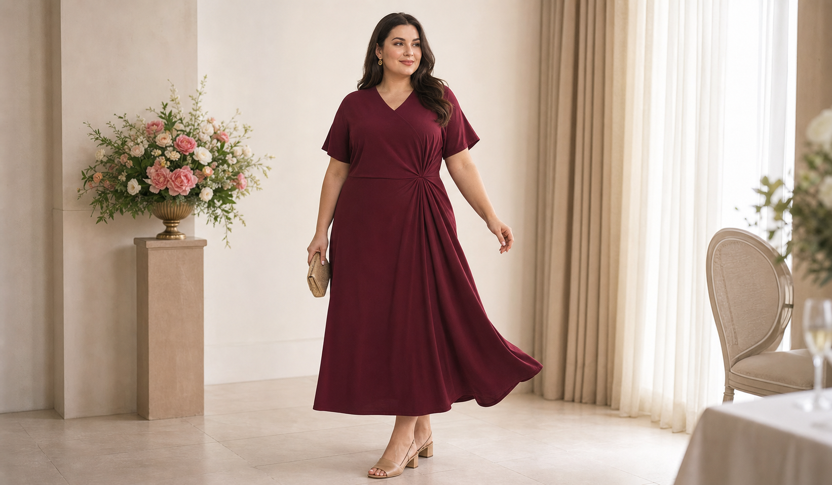 Maxi-Abendkleid in großen Größen für besondere Anlässe
