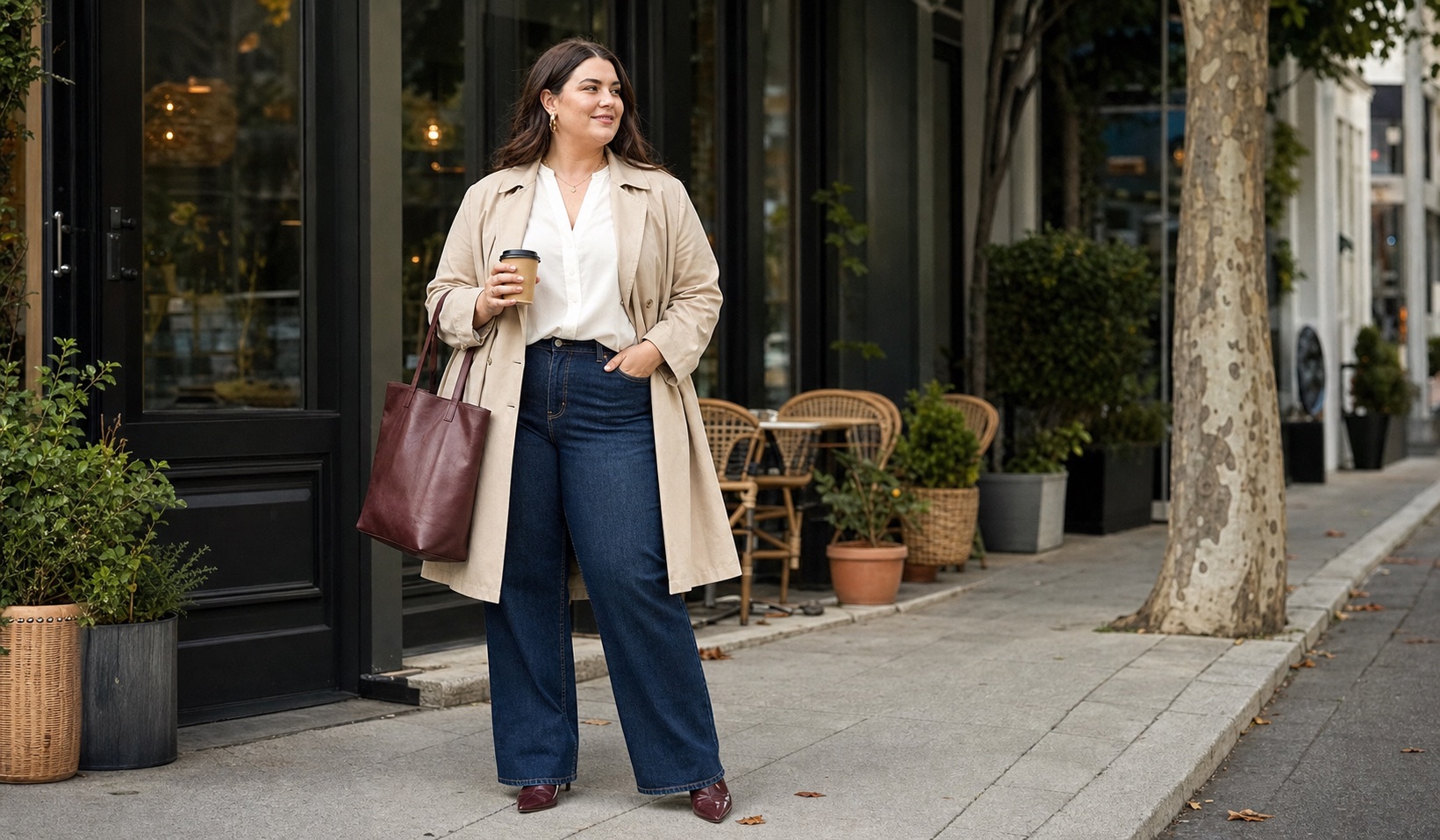 Готовий міський образ Plus Size з речей капсульної шафи