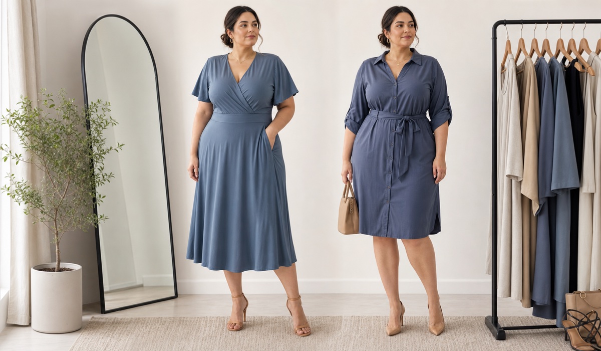 Vergleich von Plus-Size-Schnitten mit unterschiedlicher Passform