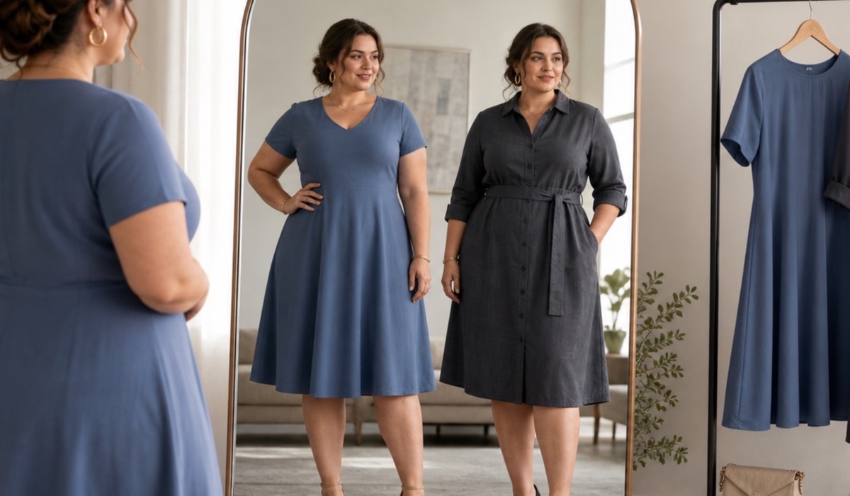 Comparison of Plus Size silhouettes that fit differently
