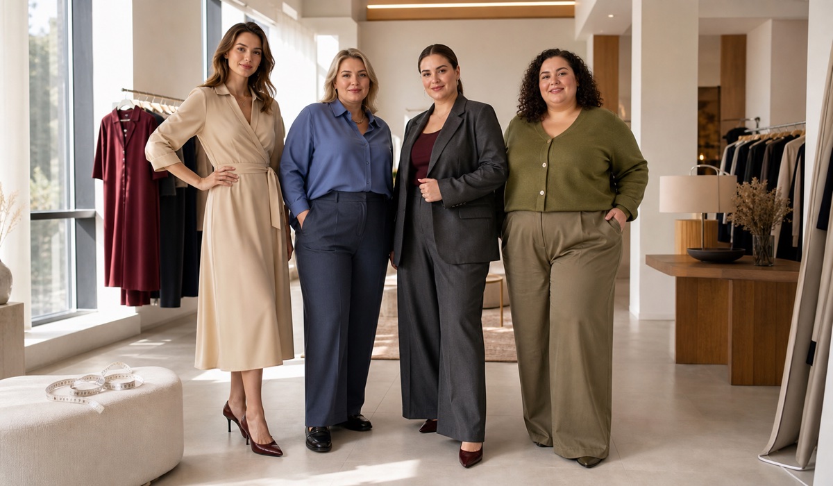 Frauen von XS bis 5XL in modernen GARNE-Outfits