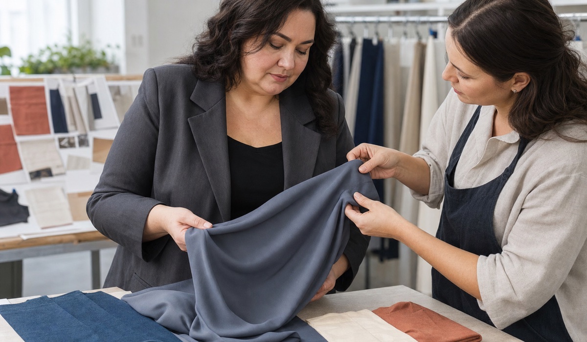 Качественные ткани и аккуратные швы женской одежды Plus Size GARNE
