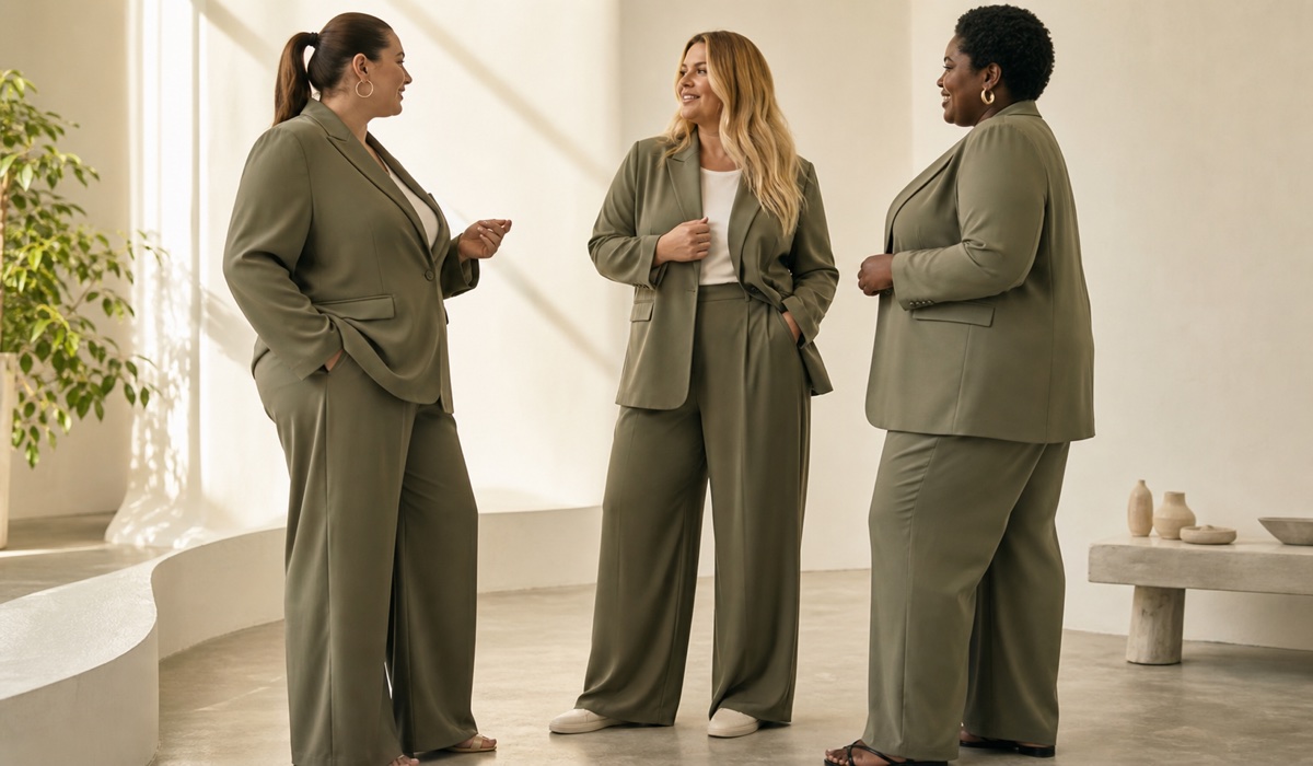 Один костюм Plus Size на трьох різних типах фігури