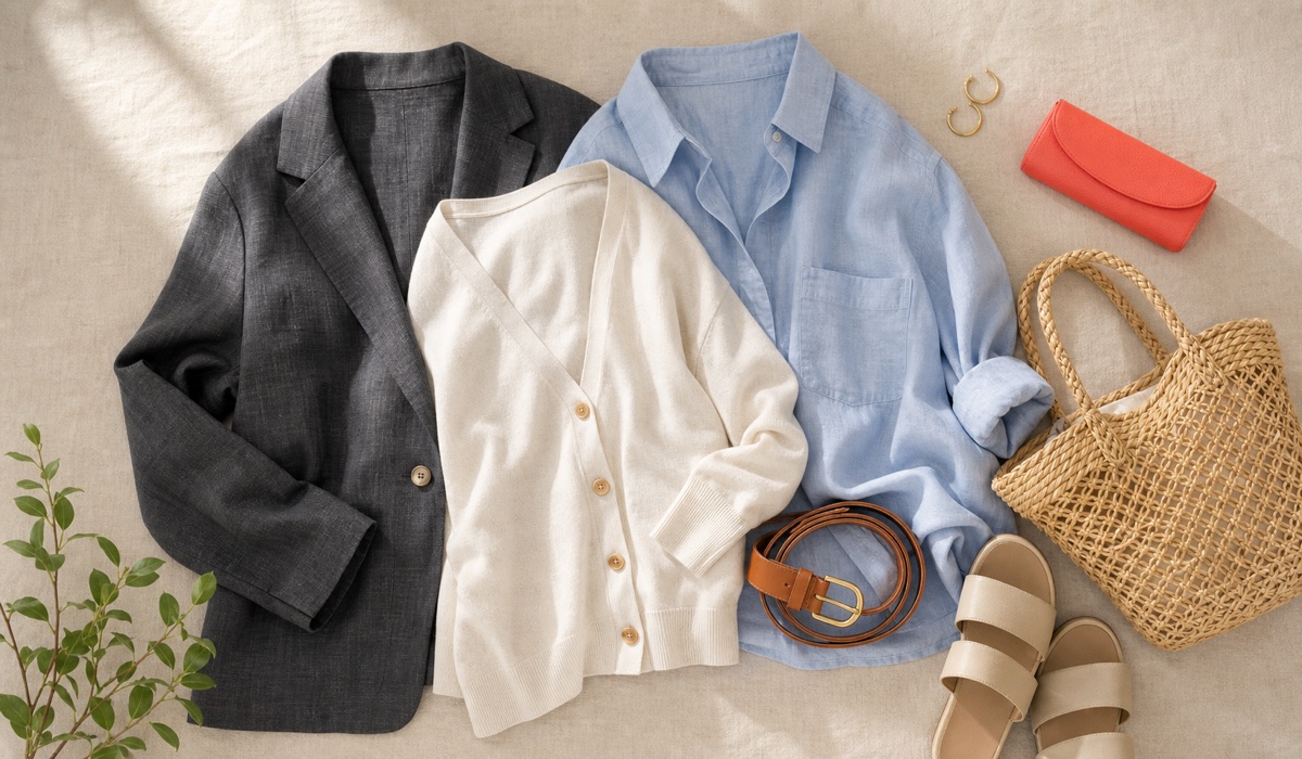 Lightweight jacket, cardigan, and accessories for Plus Size looks