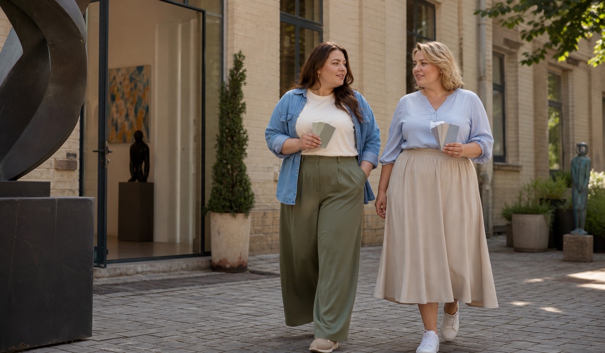 Basic Plus Size trousers and skirts for the summer capsule collection on sale