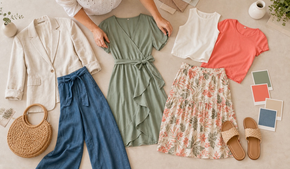 Летняя капсула Plus Size с платьями, брюками, топами и лёгким жакетом