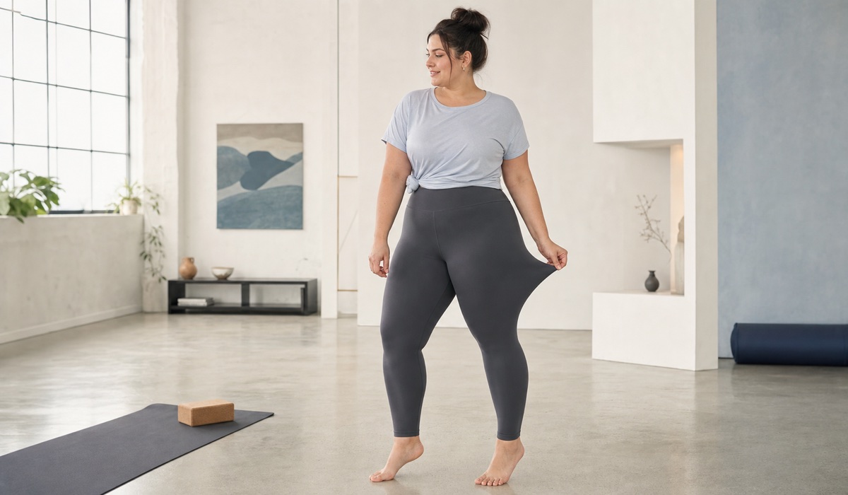 Plus-Size-Leggings mit Vier-Wege-Stretch