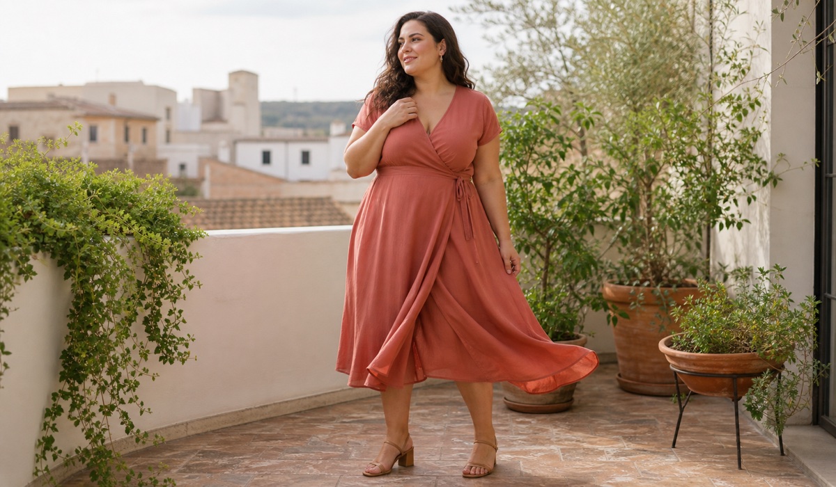 Lightweight viscose Plus Size dress