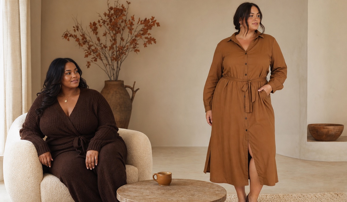Chocolate and caramel Plus Size outfits