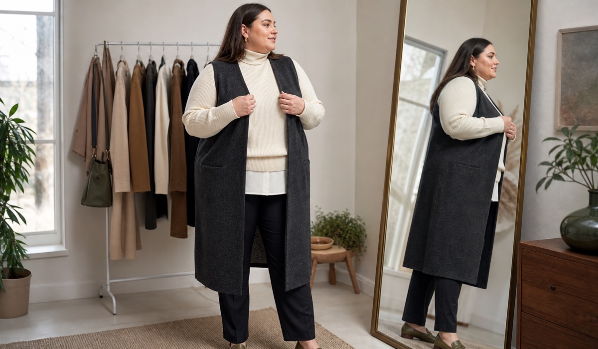Три уровня многослойности одежды Plus Size: базовый, средний и верхний